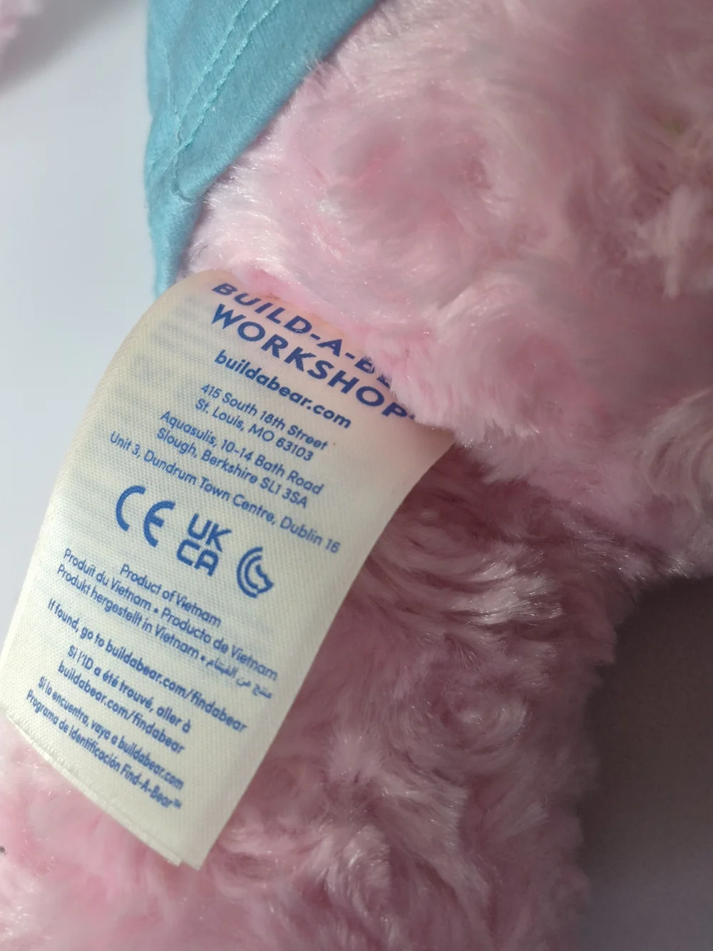 Build-A-Bear Pink Cuddles Teddy In BLUEY CLOTHS